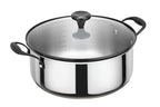 Marmite 28cm - Technologie Triplex - Acier Inoxydable - Inox