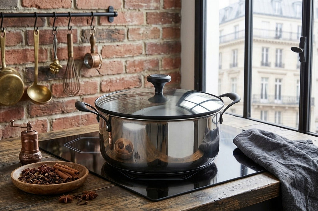 Marmite 28cm - Technologie Triplex - Acier Inoxydable - Inox