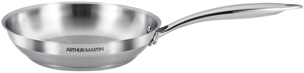 Poêle 28cm - Acier Inoxydable 18/10 - Poignées Rivetées - Inox