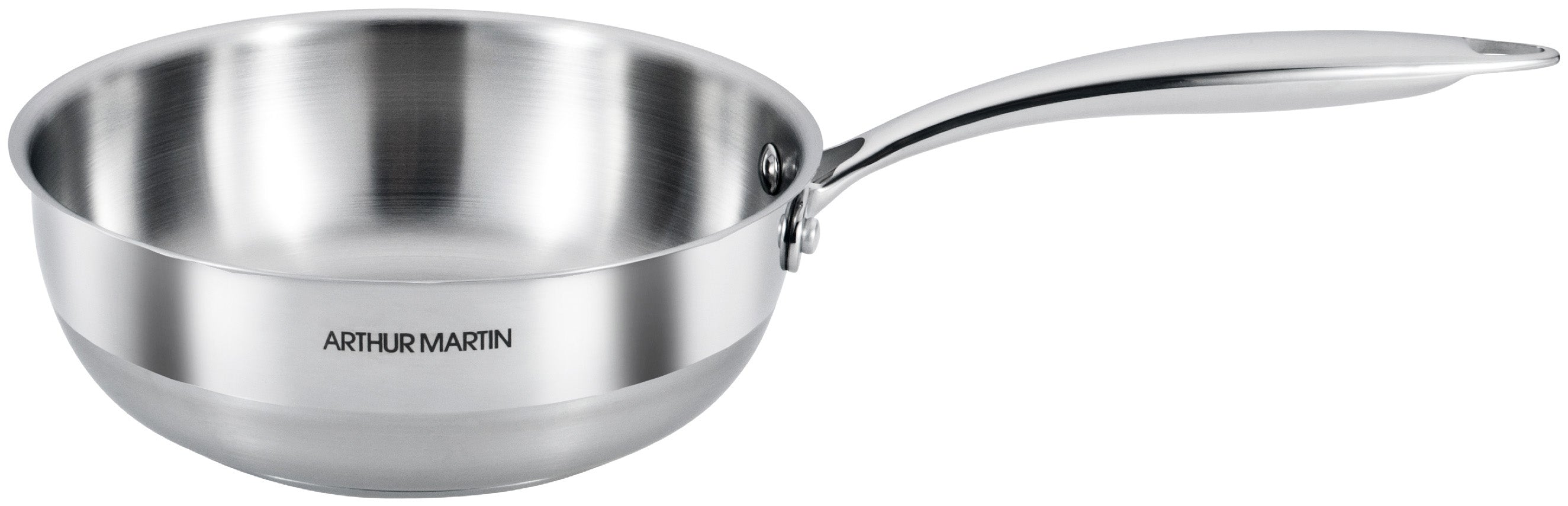 Conical Sauté Pan 20cm - Stainless Steel - Capsulated Base - Stainless Steel