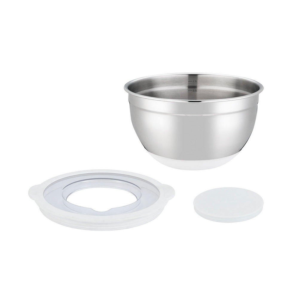 Set 3 Salad Bowls With Lid 16/20/24cm - Stainless Steel