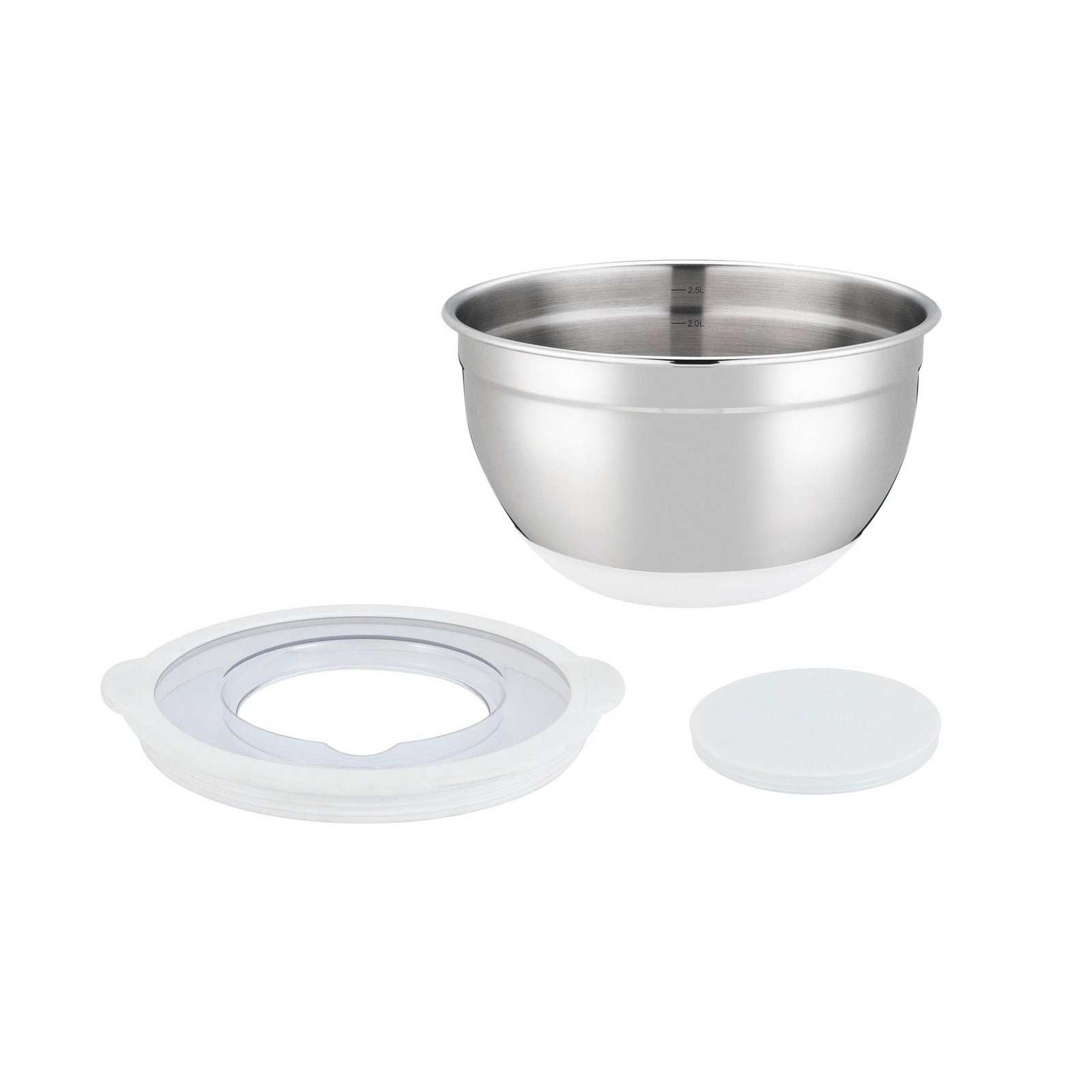 Set 3 Salad Bowls With Lid 16/20/24cm - Stainless Steel