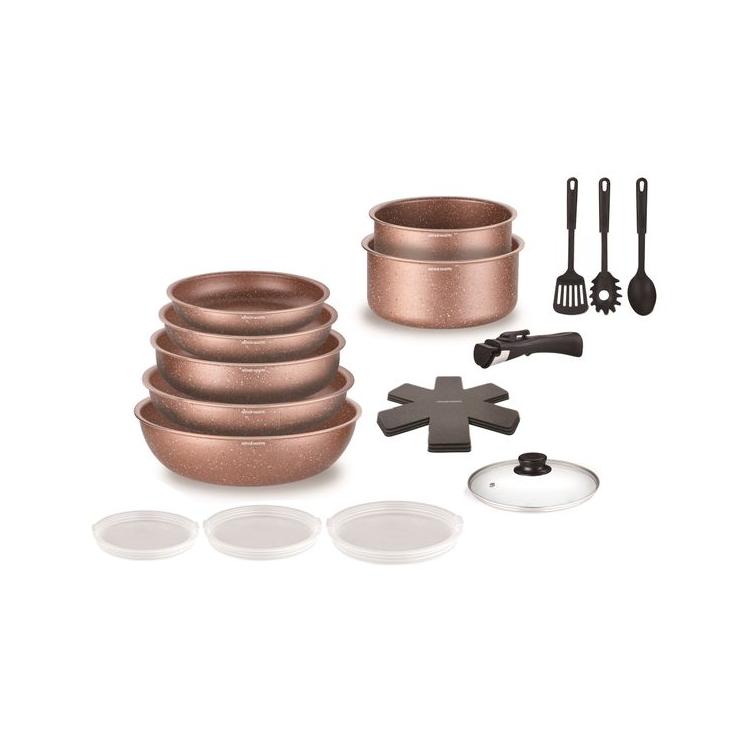 Battery 18 Pieces - Aluminum - Ceramic Coating - Terracotta