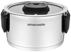 Set 3 Marmites 2/4/6L - Poignées Rabattables - Acier Inoxydable - Inox