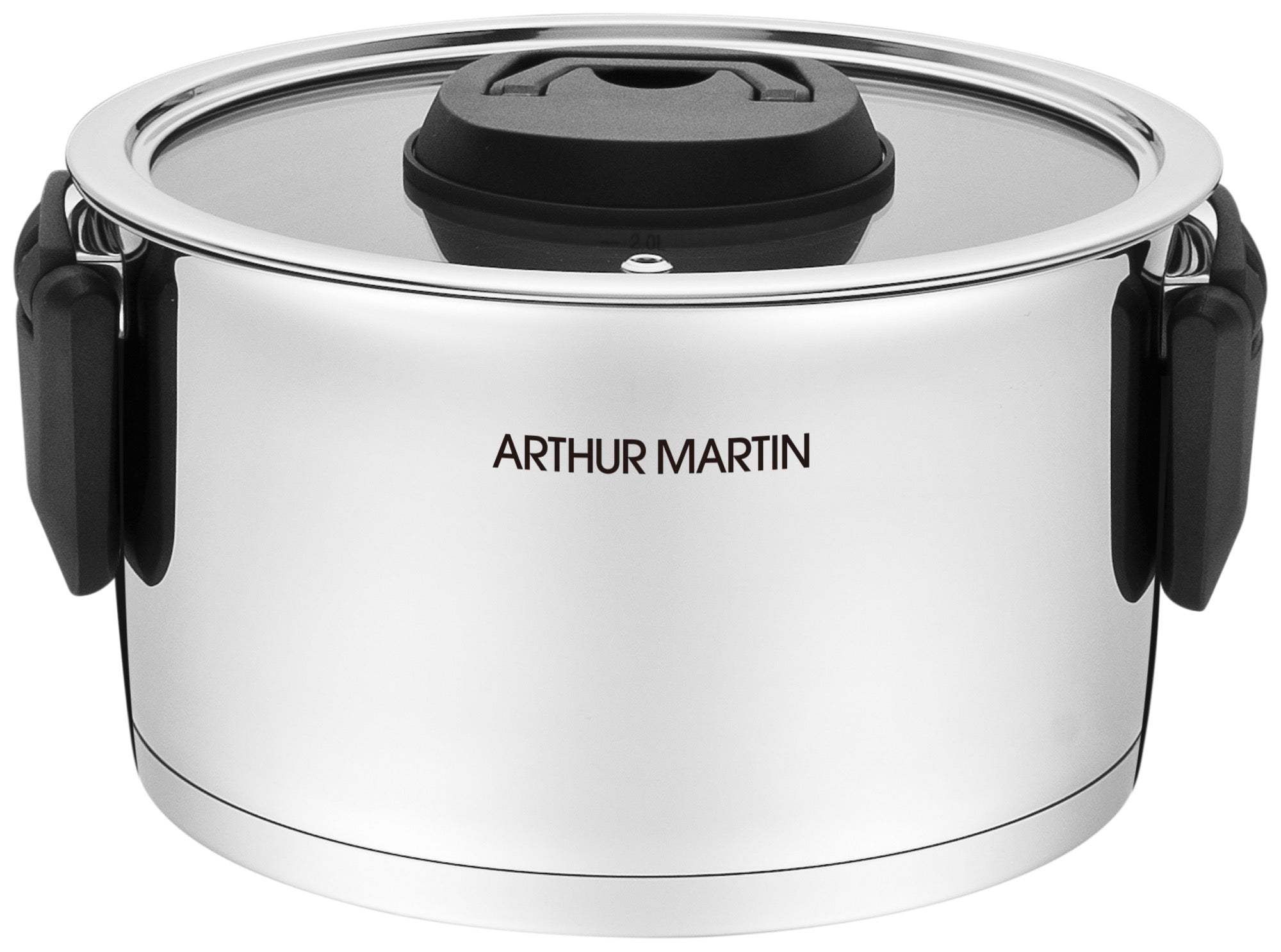 Set 3 Marmites 2/4/6L - Poignées Rabattables - Acier Inoxydable - Inox