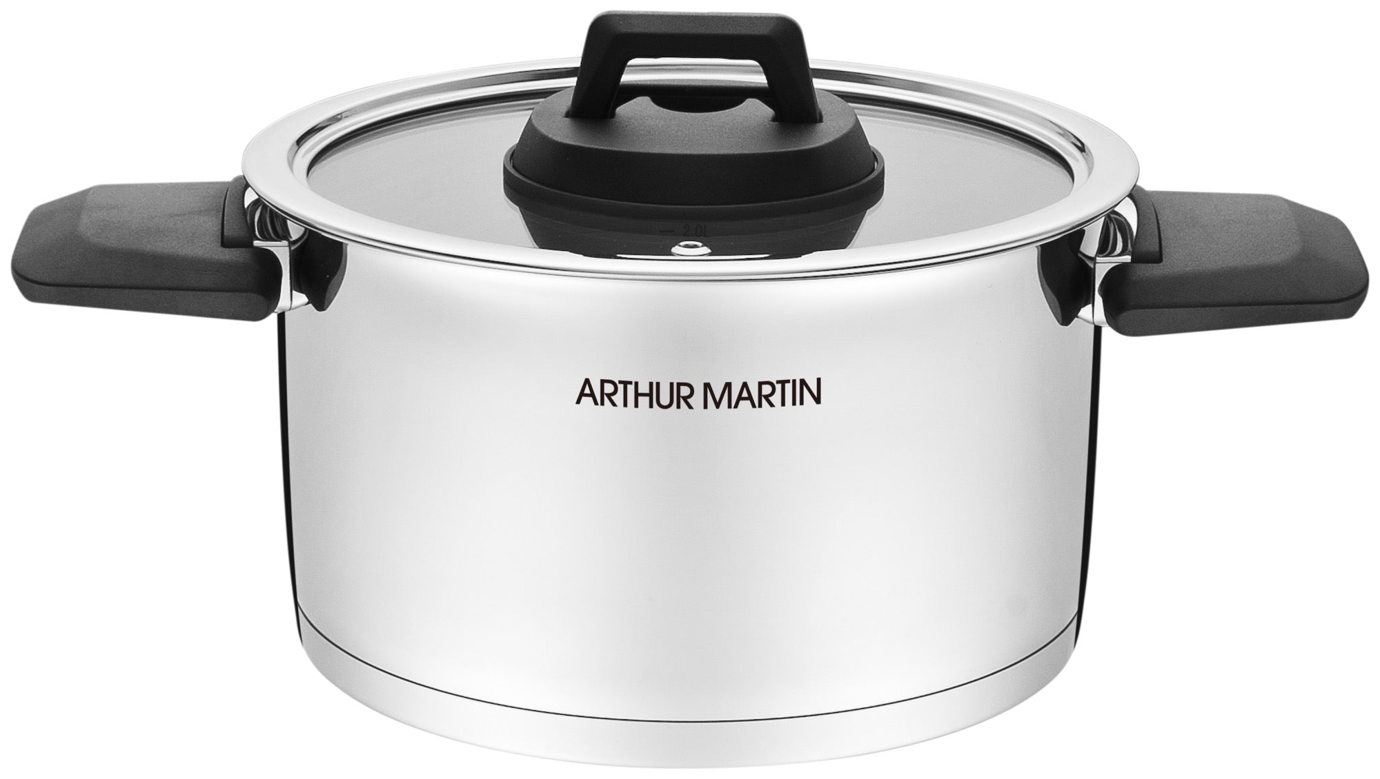 Set 3 Marmites 2/4/6L - Poignées Rabattables - Acier Inoxydable - Inox