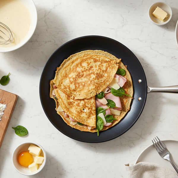 Crepe maker 28cm Ceramic Coating - Stainless Steel - Capsulated Base - Stainless Steel