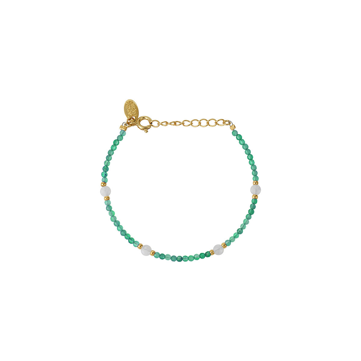 Pulsera Amante Ágata Verde/Nácar Blanco