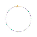 Amante Amethyst/White Mother-of-Pearl Necklace