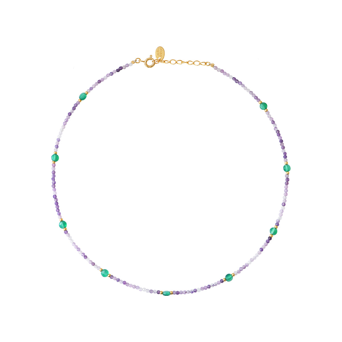 Amante Amethyst/White Mother-of-Pearl Necklace