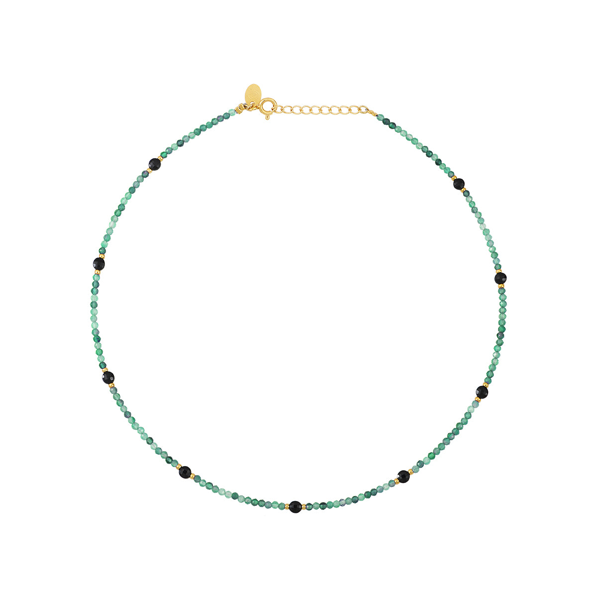 Collar Amante Ágata Verde/Ónix