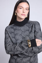 Jersey texturizado Ambra - Negro y blanco - Mujer