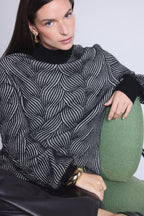 Jersey texturizado Ambra - Negro y blanco - Mujer
