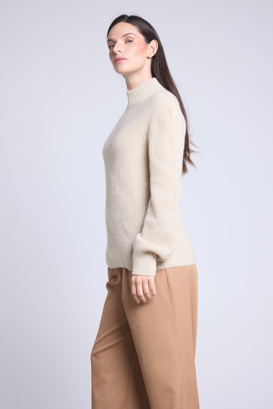 Jersey texturizado Ambra - Beige crema - Mujer
