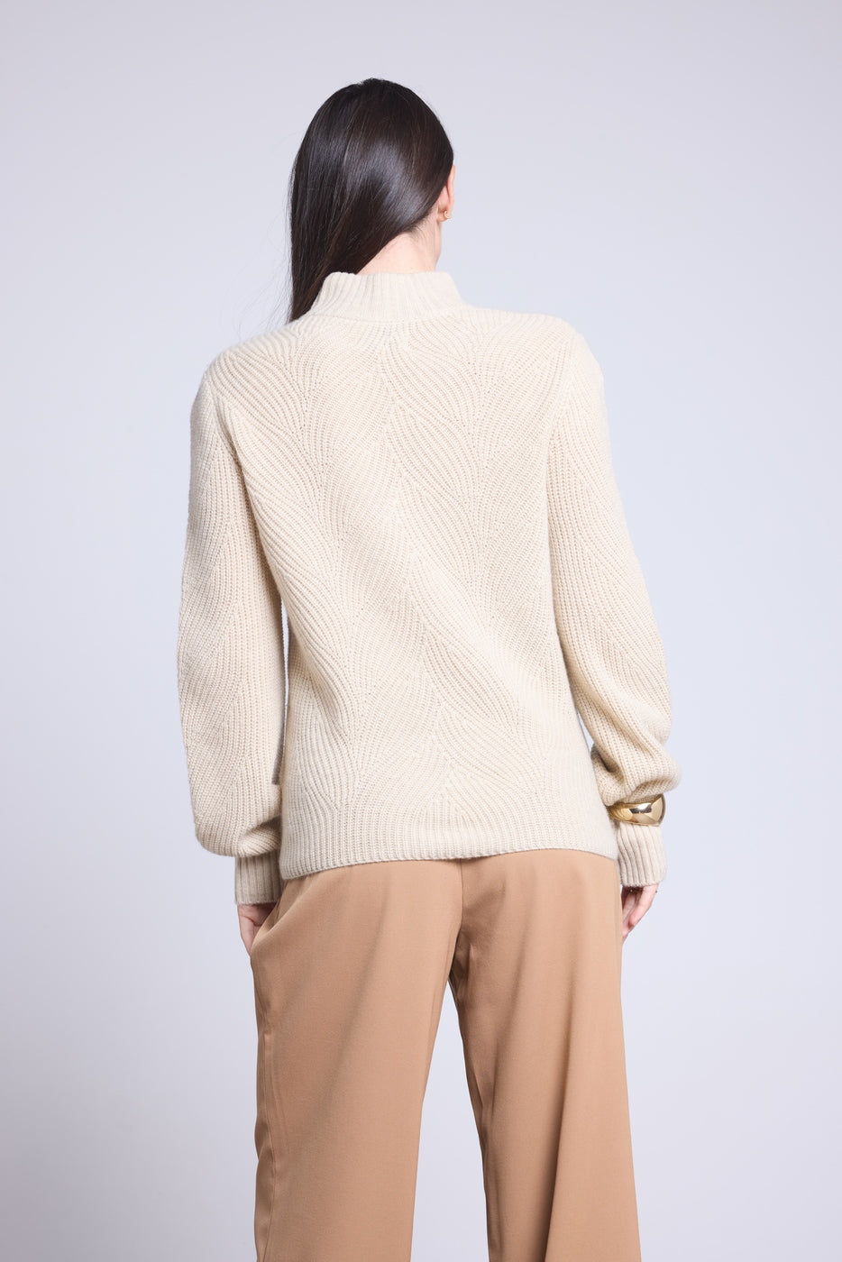 Jersey texturizado Ambra - Beige crema - Mujer