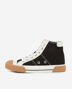 The Kooples - Baskets Montantes Noires Toile Lacées - Mixte