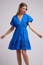 Short Dress Short Sleeves - Blue