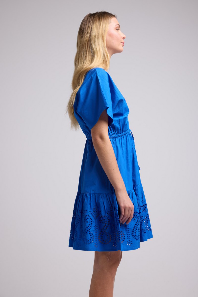 Short Dress Short Sleeves - Blue