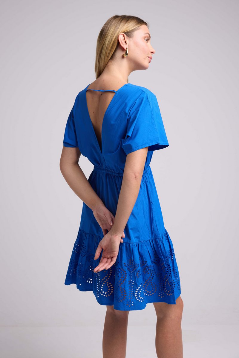 Short Dress Short Sleeves - Blue