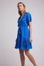 Short Dress Short Sleeves - Blue