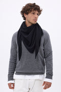 Echarpe Bandana Oversize Triangle Unie Amel - Noir - Homme