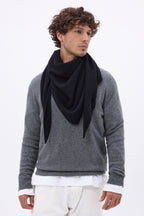 Echarpe Bandana Oversize Triangle Unie Amel - Noir - Homme