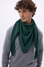 Echarpe Bandana Oversize Triangle Unie Amel - Vert Bouteille - Homme
