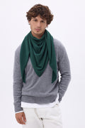 Echarpe Bandana Oversize Triangle Unie Amel - Vert Bouteille - Homme
