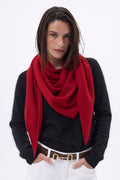 Echarpe Bandana Oversize Triangle Unie Amel - Coulis - Femme