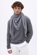 Echarpe Bandana Oversize Triangle Unie Amel - Gris Fonce - Homme