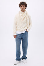 Echarpe Bandana Oversize Triangle Unie Amel - Blanc - Homme