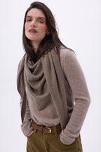 Echarpe Bandana Oversize Triangle Unie Amel - Noisette - Femme