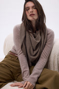 Echarpe Bandana Oversize Triangle Unie Amel - Noisette - Femme