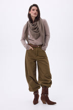 Echarpe Bandana Oversize Triangle Unie Amel - Noisette - Femme