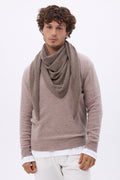 Bufanda bandana oversize triangular lisa Amel - Avellana - Hombre