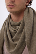 Echarpe Bandana Oversize Triangle Unie Amel - Khaki Chine - Homme