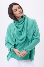 Echarpe Bandana Oversize Triangle Unie Amel - Vert Pastel - Femme