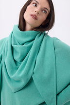 Echarpe Bandana Oversize Triangle Unie Amel - Vert Pastel - Femme