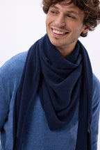 Echarpe Bandana Oversize Triangle Unie Amel - Bleu Marine - Homme