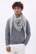 Echarpe Bandana Oversize Triangle Unie Amel - Gris Clair - Homme