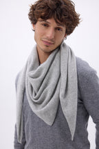 Echarpe Bandana Oversize Triangle Unie Amel - Gris Clair - Homme