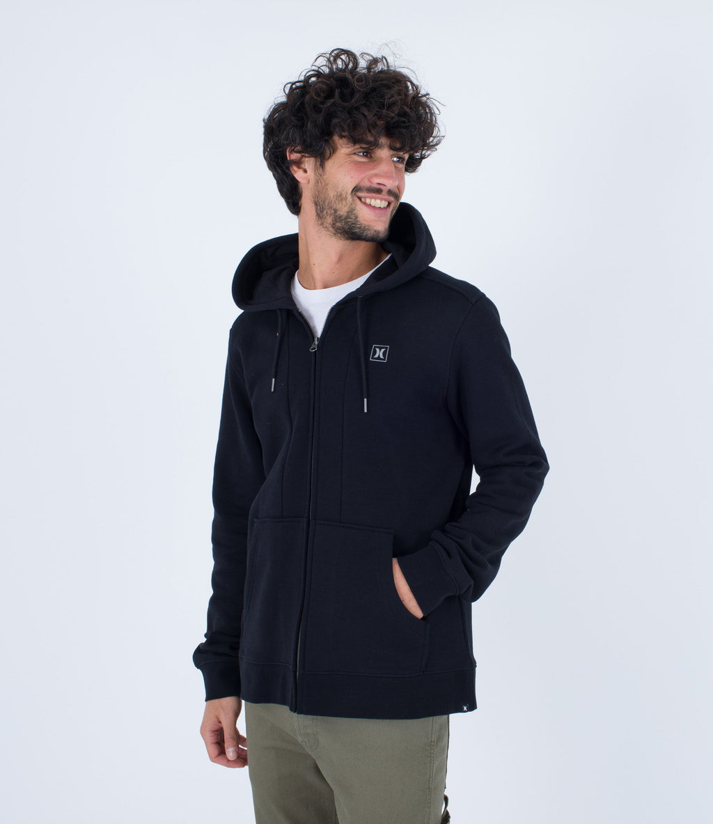 Sweatshirt Box Zip - Black - Homme