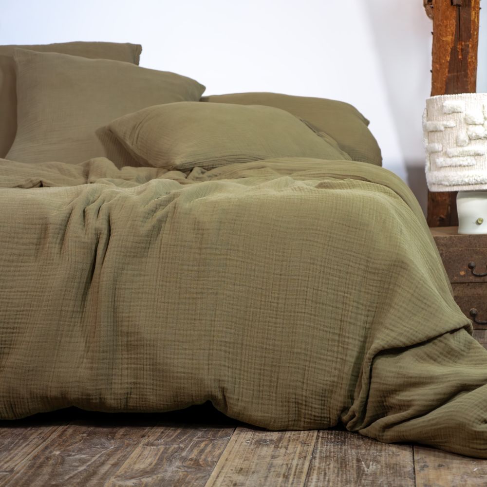 Housse De Couette En Gaze De Coton Amore - Bronze