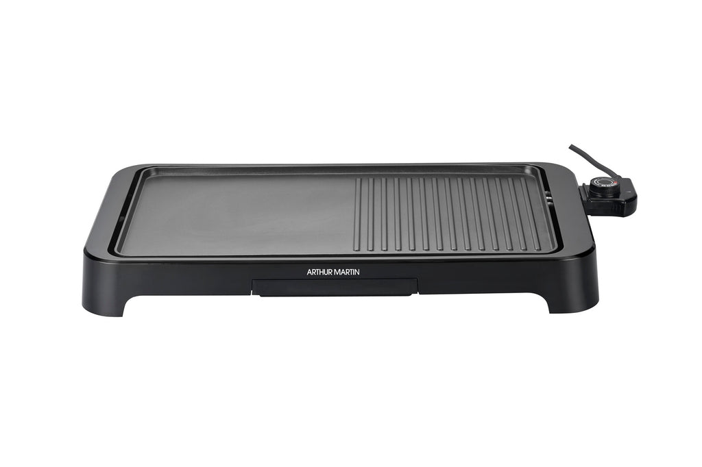 Plancha Grill Double Zone - 2000W - Plaque 49x27cm - Noir