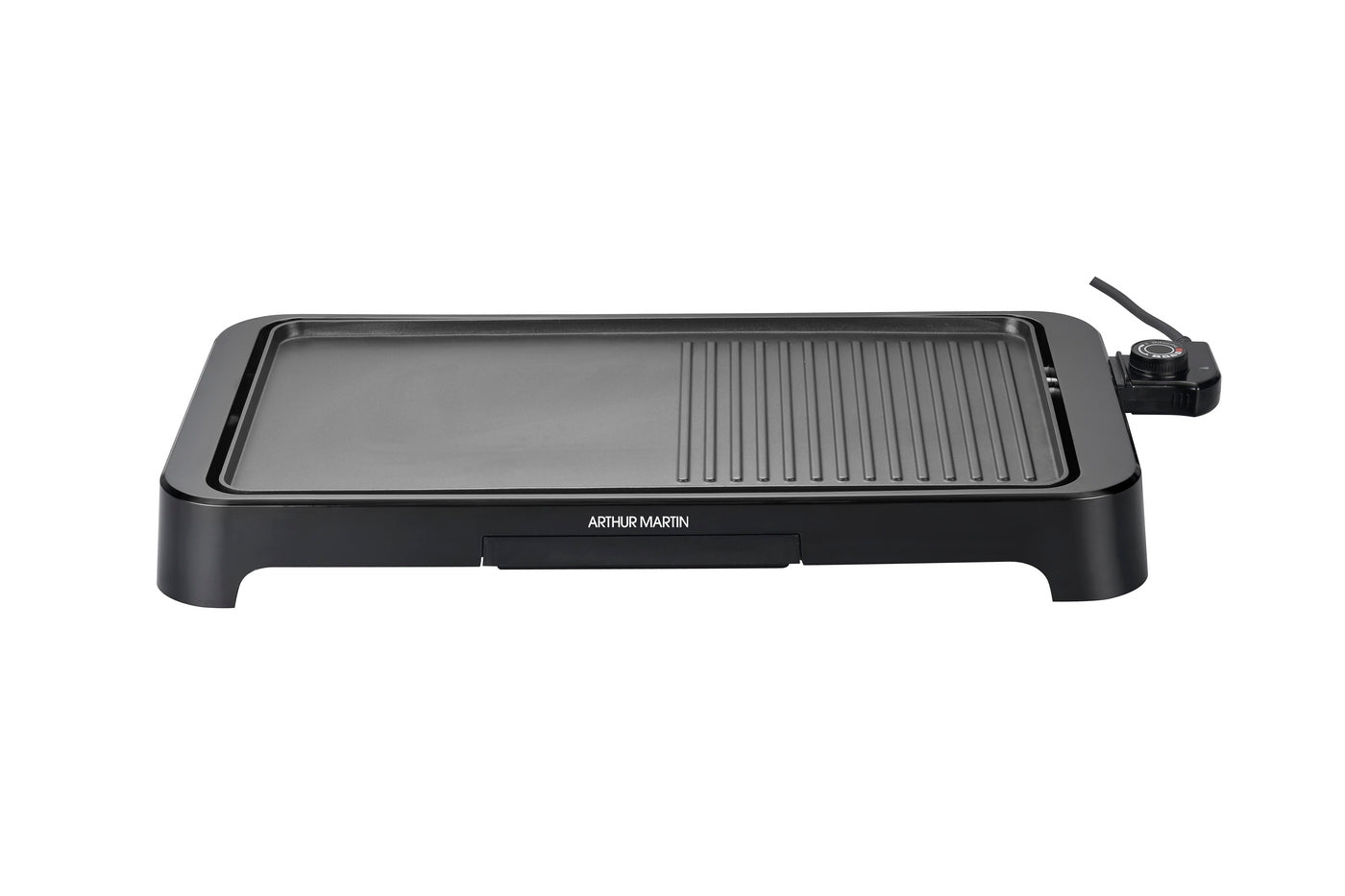 Plancha Grill Double Zone - 2000W - Plaque 49x27cm - Noir