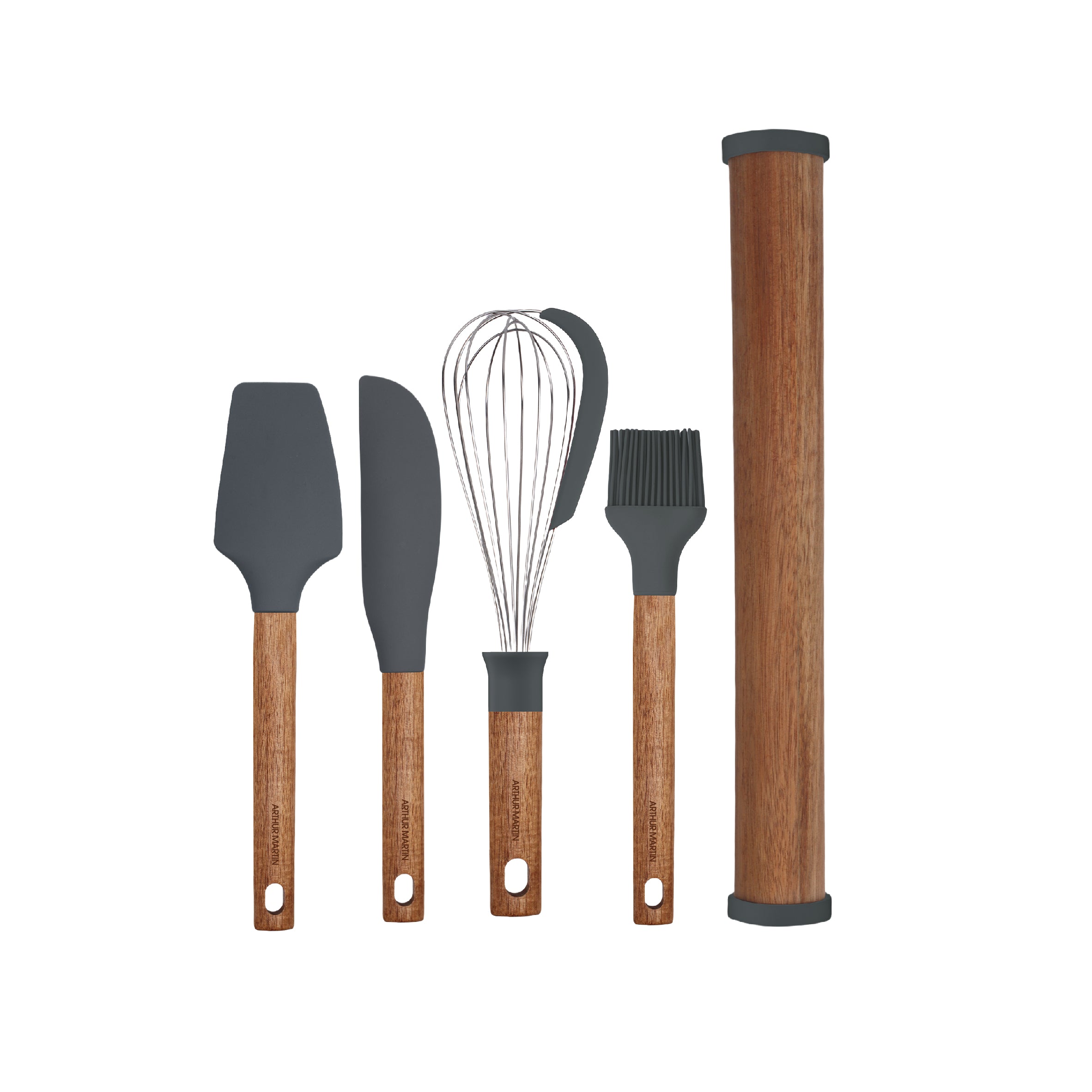 Juego de utensilios de cocina de 5 piezas - Gris