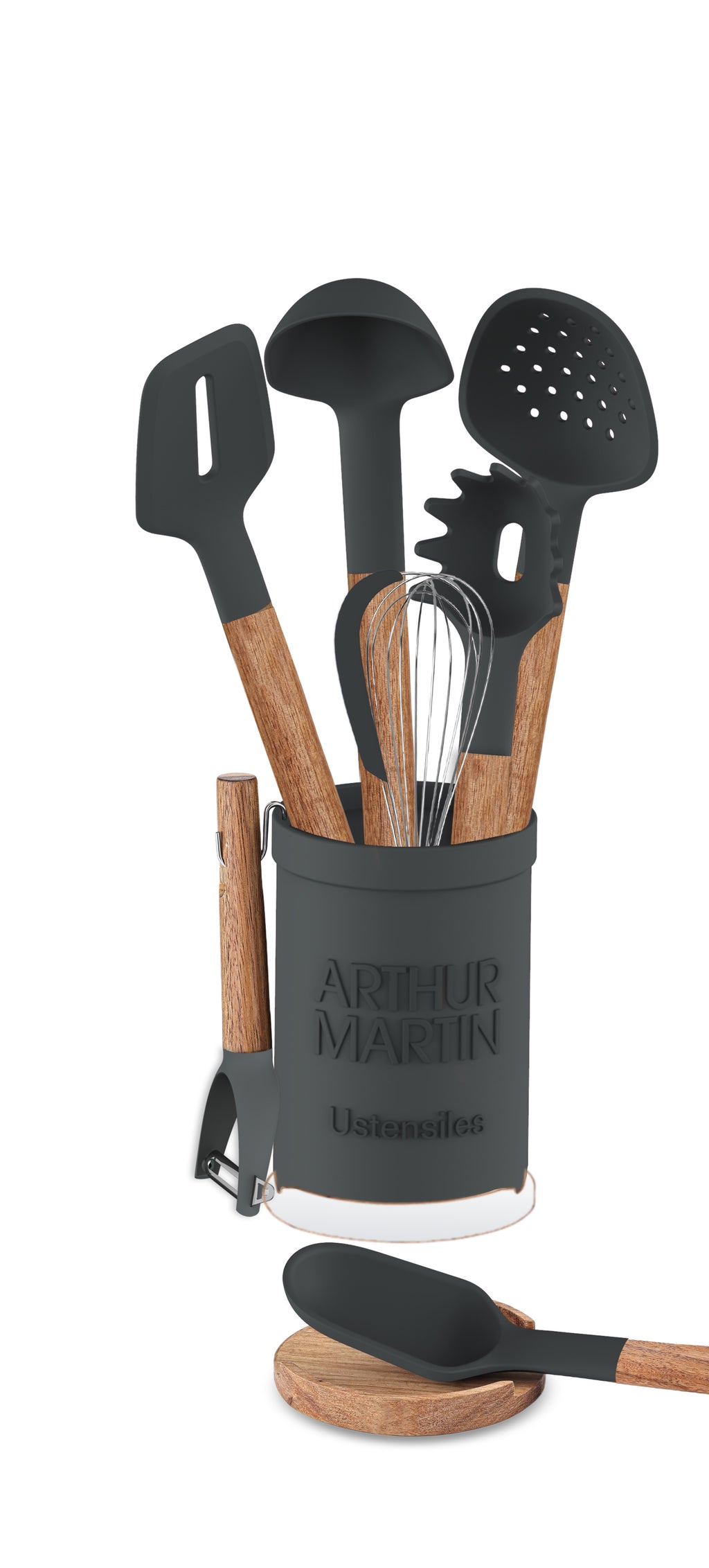 9 Piece Kitchen Utensil Set - Gray