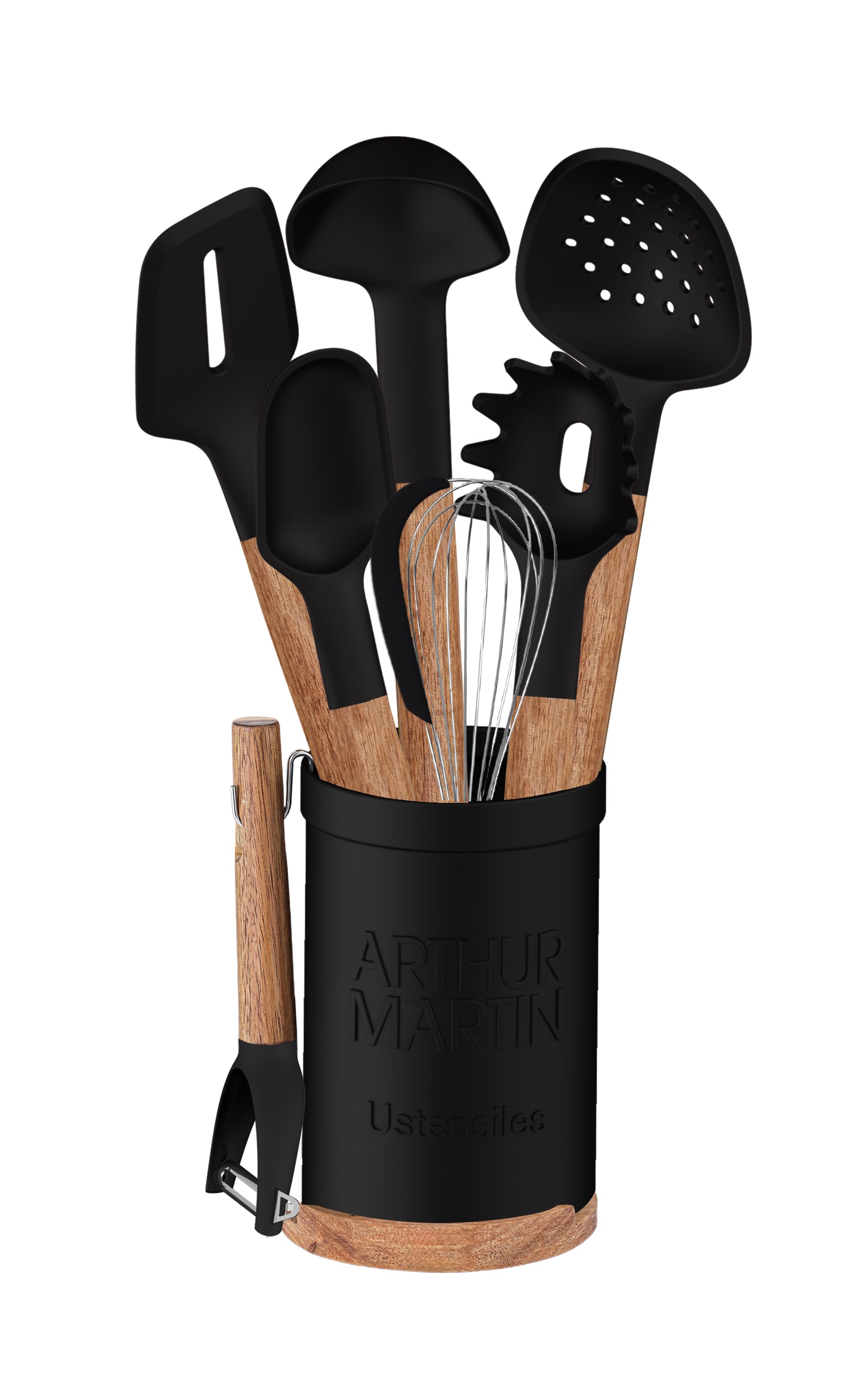 Juego de utensilios de cocina de 9 piezas - Negro