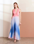 Vestido Rosa y Azul Solina