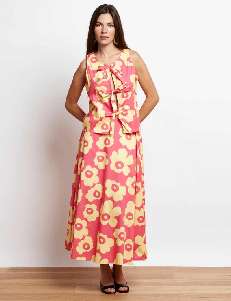Rosa & Gulblommig Topp Yami